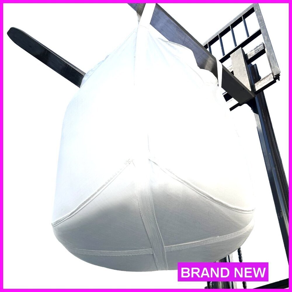 Heavy Duty FIBC Bulk Bag 35x35x43 4400lb Capacity Polypropylene Reusable